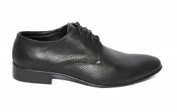 Pantofi copii - Pantofi baieti eleganti piele naturala Alberto negru box 37-45