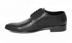 Pantofi copii - Pantofi baieti eleganti piele naturala Alberto negru box 37-45