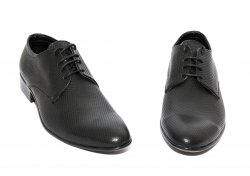 Pantofi copii - Pantofi baieti eleganti piele naturala Alberto negru box 37-45