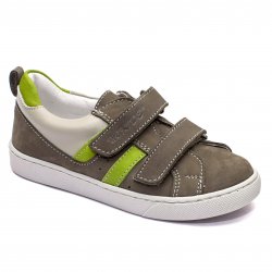 Pantofi sport copii  - Pantofi baieti sport din piele hokide 316 gri verde 26-35