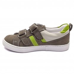 Pantofi sport copii  - Pantofi baieti sport din piele hokide 316 gri verde 26-35