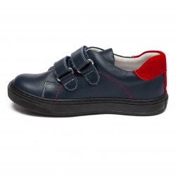 Pantofi sport copii  - Pantofi baieti sport din piele hokide 409 blu rosu 26-37