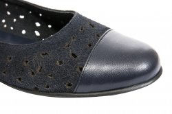 Pantofi balerini dama - Pantofi balerini dama perforati laser 26 blu 34-41