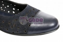 Pantofi balerini dama - Pantofi balerini dama perforati laser 26 blu 34-41