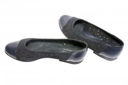 Pantofi balerini dama - Pantofi balerini dama perforati laser 26 blu 34-41