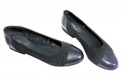 Pantofi balerini dama - Pantofi balerini dama perforati laser 26 blu 34-41