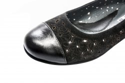 Pantofi balerini dama - Pantofi balerini dama perforati laser 26 bej 34-41