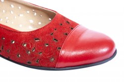 Pantofi balerini dama - Pantofi balerini dama perforati laser 26 blu 34-41
