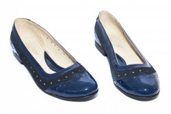 Pantofi balerini dama - Pantofi balerini dama piele 026.5 albastru blu 34-41