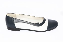 Pantofi balerini copii  - Pantofi balerini fete 026.8 blu alb 34-41