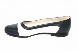 Pantofi balerini copii  - Pantofi balerini fete 026.8 blu alb 34-41