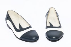 Pantofi balerini copii  - Pantofi balerini fete 026.8 blu alb 34-41