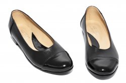 Pantofi balerini copii  - Pantofi balerini fete 026 negru box lac 34-41