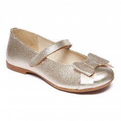 Pantofi balerini copii  - Pantofi balerini fete din piele pj shoes Cherry auriu new 27-36