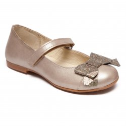 Pantofi balerini copii  - Pantofi balerini fete din piele pj shoes Cherry bronz 27-36