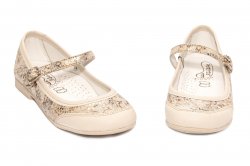 Pantofi balerini copii  - Pantofi balerini fete hokide 383 bej 26-36