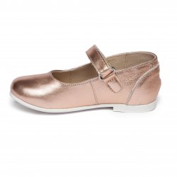 Pantofi balerini copii  - Pantofi balerini fete hokide din piele 272 bronz auriu 26-35