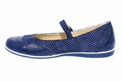 Pantofi balerini copii  - Pantofi balerini fete scoala piele 1327 blu lux 26-36