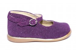 Pantofi balerini copii  - Pantofi balerini fetite 185 mov lux 18-25