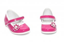 Pantofi balerini copii  - Pantofi balerini fetite hokide 304 fuxia lac 22-27