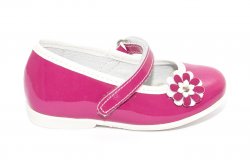 Pantofi balerini copii  - Pantofi balerini fetite hokide 304 fuxia lac 22-27