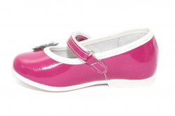 Pantofi balerini copii  - Pantofi balerini fetite hokide 304 fuxia lac 22-27