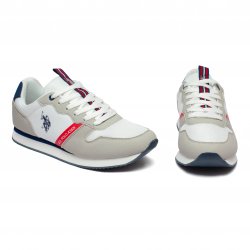 Pantofi sport   - Pantofi barbati U.S. Polo Assn 009 alb 40-46