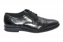 Pantofi barbati - Pantofi barbati din piele naturala Girza 65056 negru 38-46