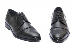 Pantofi barbati - Pantofi barbati din piele naturala Girza 65056 negru 38-46