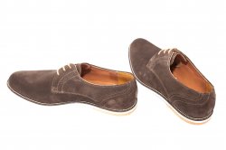 Pantofi barbati  - Pantofi barbati piele intoarsa class man 1057 maro fumo