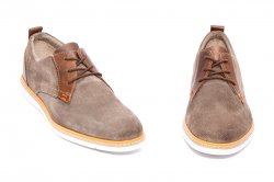Pantofi barbati - Pantofi barbati piele naturala 257R04 maro bej 40-46