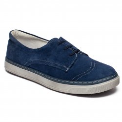 Pantofi copii  - Pantofi copii din piele intoarsa 207 blu TS 23-37