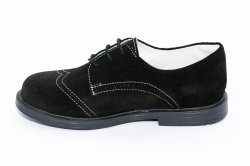 Pantofi copii - Pantofi copii din piele intoarsa hokide 207 negru brodat 26-38