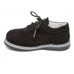 Pantofi copii - Pantofi copii din piele intoarsa AV207 negru gri 19-30