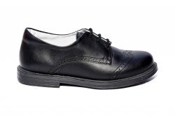 Pantofi copii - Pantofi copii eleganti piele naturala hokide 207 negru box 26-37