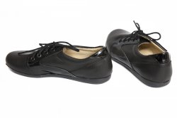 Pantofi copii  - Pantofi copii piele 1348 negru lac