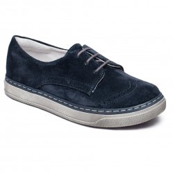 Pantofi copii  - Pantofi copii piele intoarsa hokide 207 blu gri TS 20-37