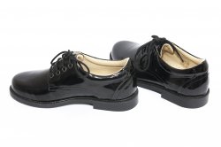 Pantofi copii - Pantofi copii piele 101 negru lac 28-37