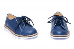 Pantofi copii - Pantofi copii piele naturala 1399 blu 20-25