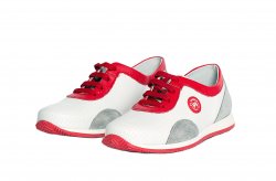 Pantofi sport copii  - Pantofi copii sport pj shoes Oskar alb rosu 31-38