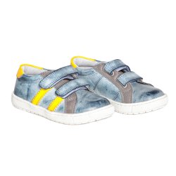 Pantofi sport copii - Pantofi copii pj shoes Skate albastru galben 27-37