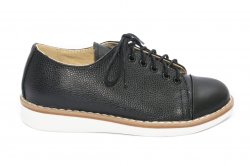 Pantofi copii  - Pantofi copii scoala piele naturala 1384 negru box 26-36