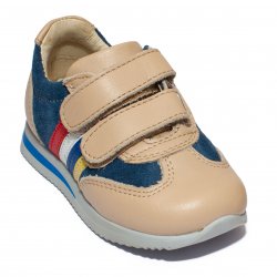 Pantofi sport copii  - Pantofi copii sport avus 727 blu bej 19-28
