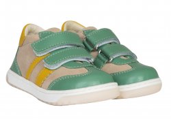 Pantofi sport copii  - Pantofi copii sport cu talonet pj shoes Costa bej verde 18-26