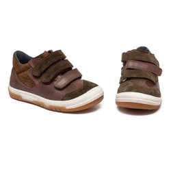 Pantofi sport copii  - Pantofi copii sport din piele cu talonet 799 kaki 19-30