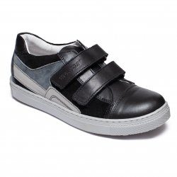 Pantofi sport copii  - Pantofi copii sport din piele hokide 398 negru gri 26-37