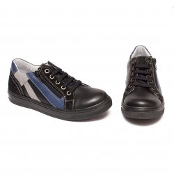 Pantofi sport copii  - Pantofi copii sport din piele hokide 400 negru gri blu 26-37