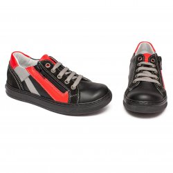 Pantofi sport copii  - Pantofi copii sport din piele hokide 400 negru gri rosu 26-37