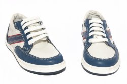Pantofi sport copii  - Pantofi copii sport piele Zar alb blu 27-36