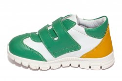 Pantofi sport copii  - Pantofi copii sport cu talonet pj shoes Tokyo verde alb 18-26